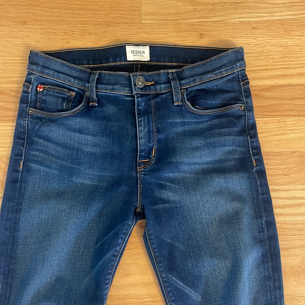Hudson Nico Midrise Super Skinny Jeans, color REVL, womens size 29